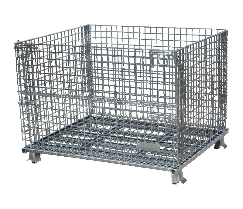 Factory Supplying Industrial Transport Storage Equipment folding wire mesh roll container cages trolleys