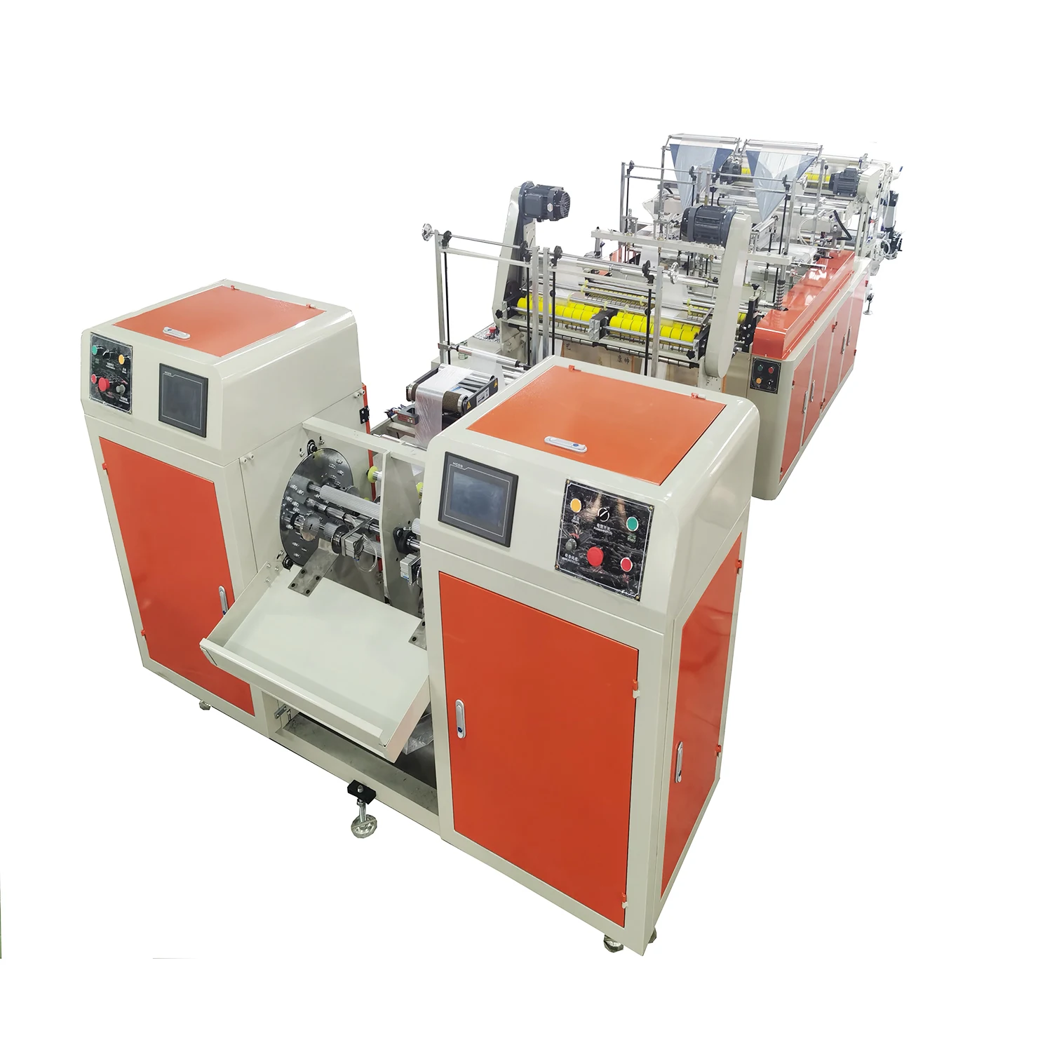 HDPE LDPE automatic roller changer Pet doggy kitten poop biodegradable clean up coreless trash on rolling bag machine