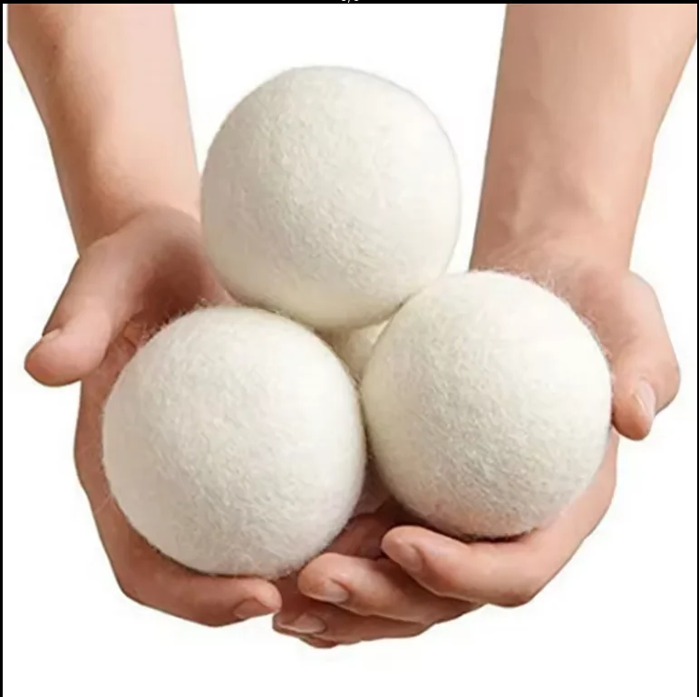 New Zealand Woolen XL Size Reusable Natural Fabric Softener Laundry Tumble Wool Dryer Balls Organic for Speed Up Dry Time