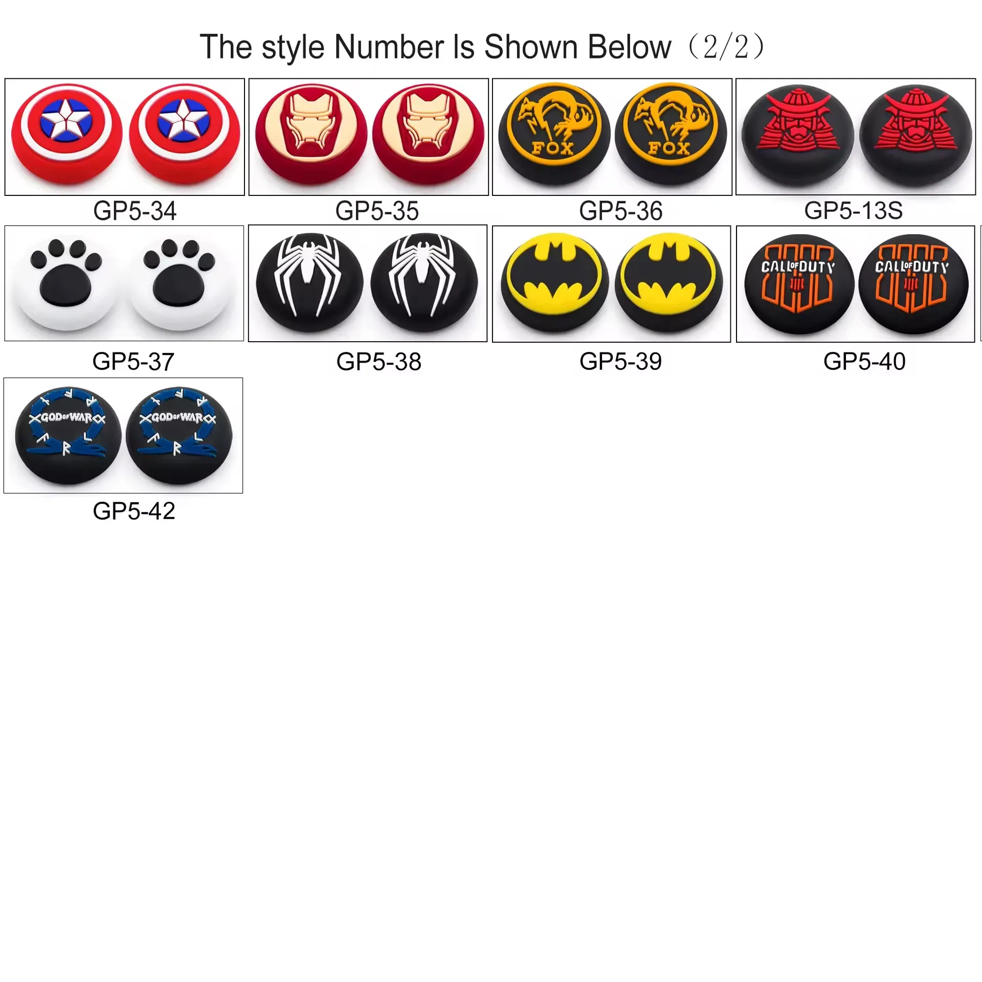 Hot Sale Silicone Rubber Controller Thumb Analog Stick Grips for PS5 PS4 Joystick Cover Other Game Accessories