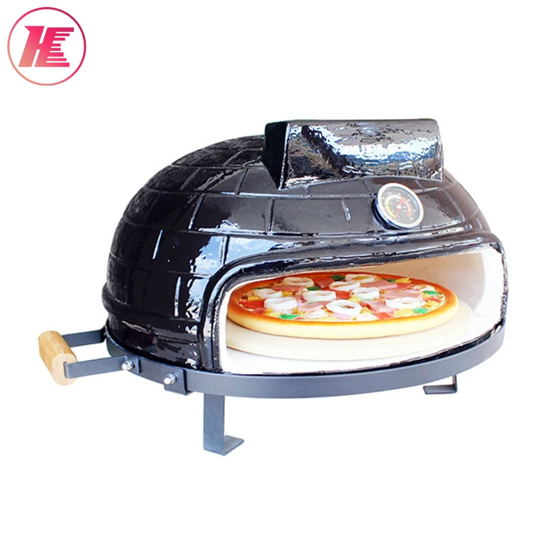 Portable 21 Inch Outdoor Charcoal Ceramic Smoker Stove Wood Pizza Oven