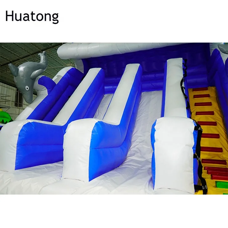 Water Park Slides Inflatable Swimming Pool Stair Water Park Slide With Pool
