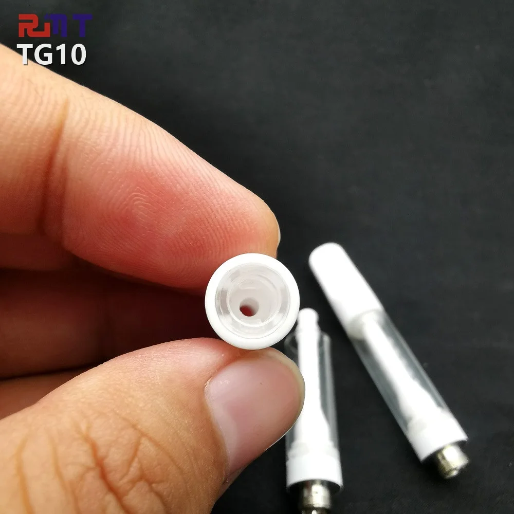 
Factory direct sales glass Tank 1ml capacity Vape Pen Cartridge Ceramic coil slim cbd cartridge 510 Thread TG10 Ceramic Carts 