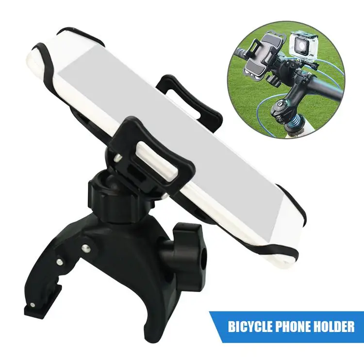 
Bicycle Phone Holder Bike Phone Mount Non-Slip Shockproof Phone Stand Cellphone Bicycle Motorcycle Holder GPS Clip Quick Mount 