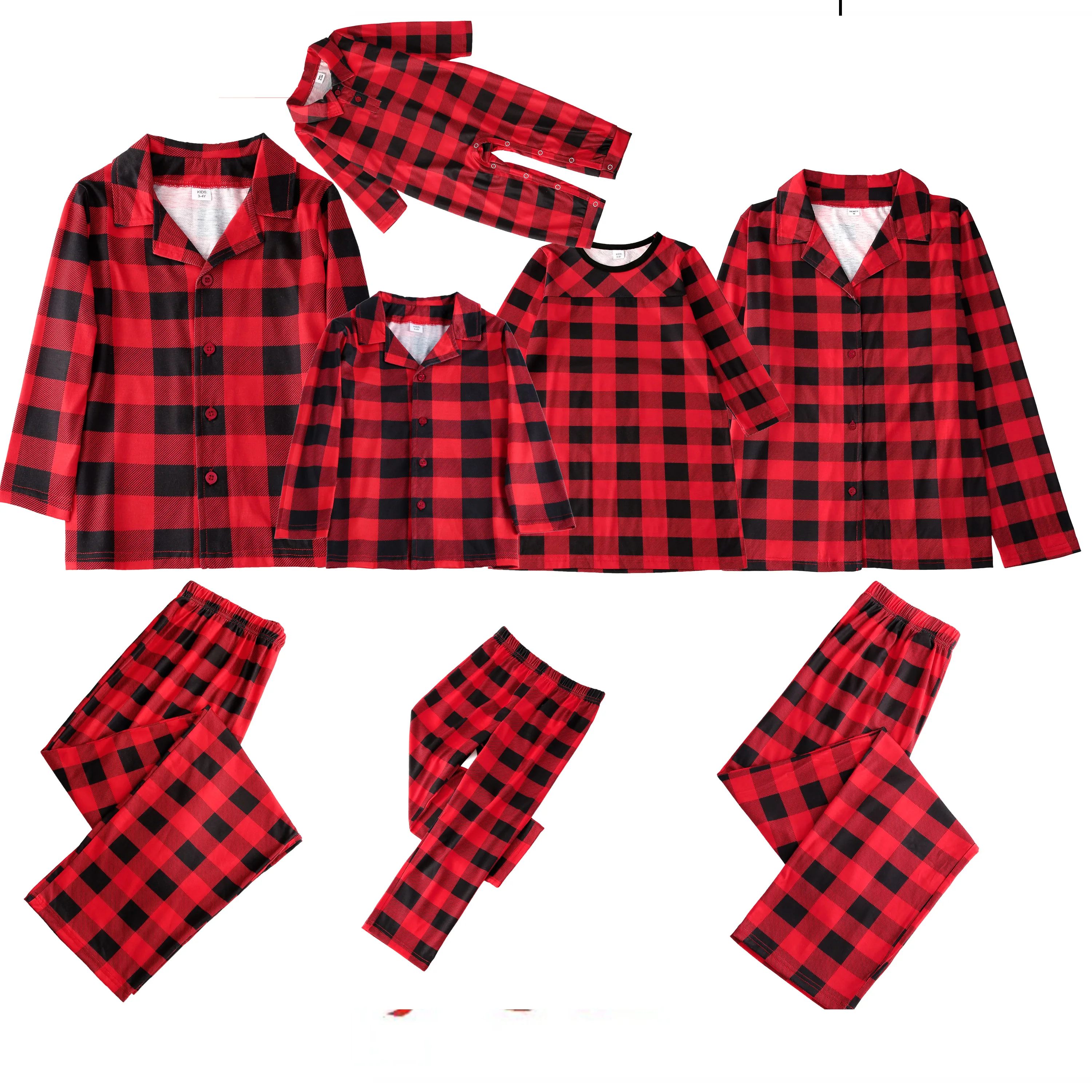 family matching outfits Christmas Pajamas sets Plaid kid pjs family 2022 pijamas Christmas sets