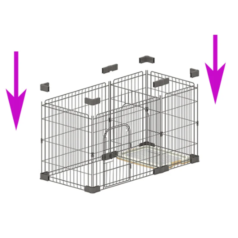 Large divider playpen  pet cages cheap big size dog play cage  portable 4 panel folding puppy pen