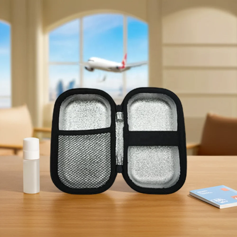 Dust-proof hard shell molded 6cm height insulin case aid case medical equipment portable eva insulin syringe case for storage