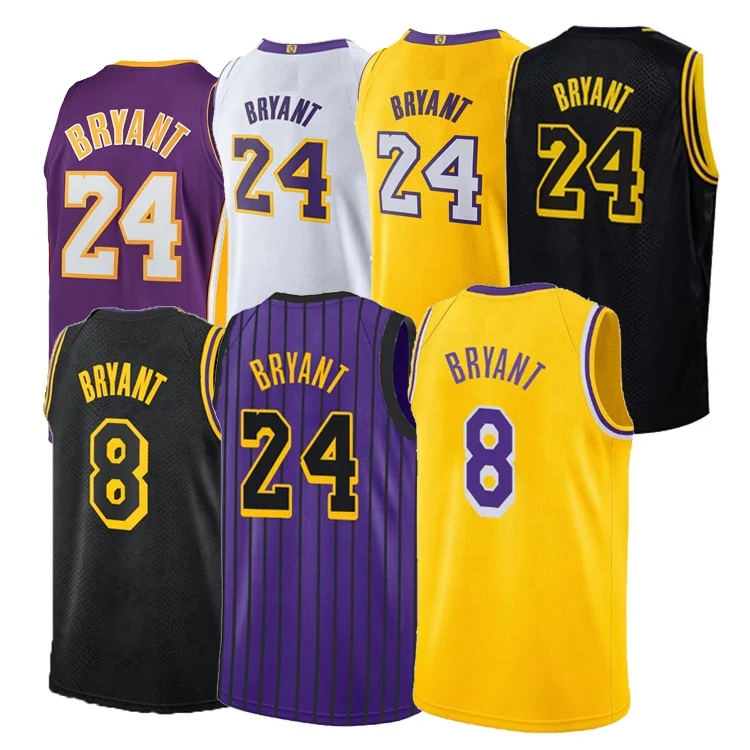 Custom Stitched Black #8 Kobe Bryant Basketball Jerseys