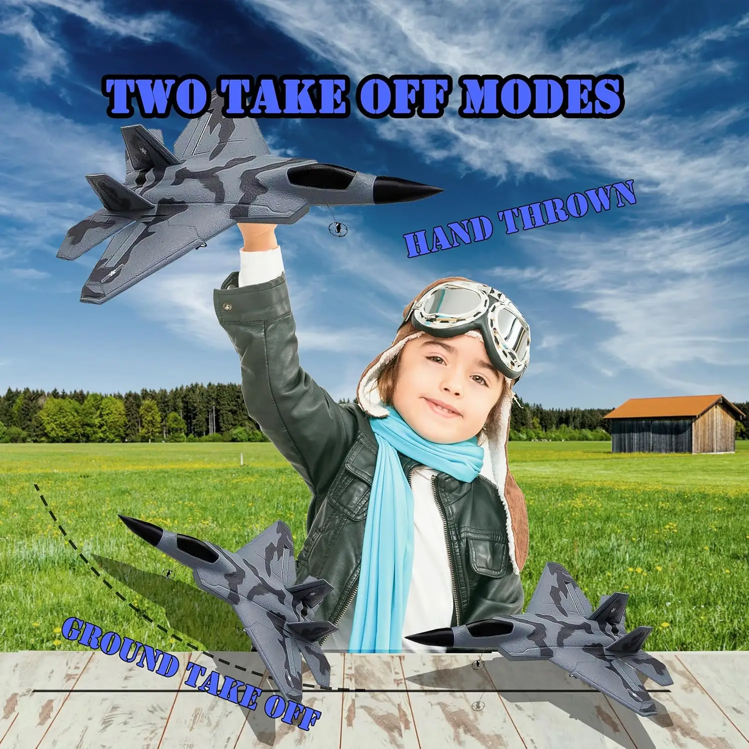 EPT 2.4G 2-Channel Remote Control Small F22 Fighter Rc Jet Plane