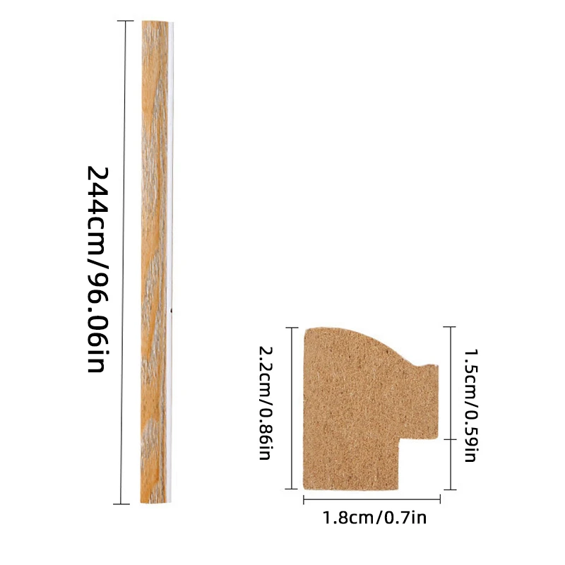 Tailai Wood Molding Trim Sticky Decorative Wall Lines Wallpaper Border for Home Office Hotel DIY Decoration  Frame