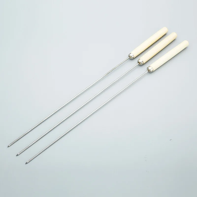 Skewers for Barbecue Reusable Grill Stainless Steel Skewers Shish Kebab BBQ Camping Flat Forks Gadgets Kitchen Accessories Tools