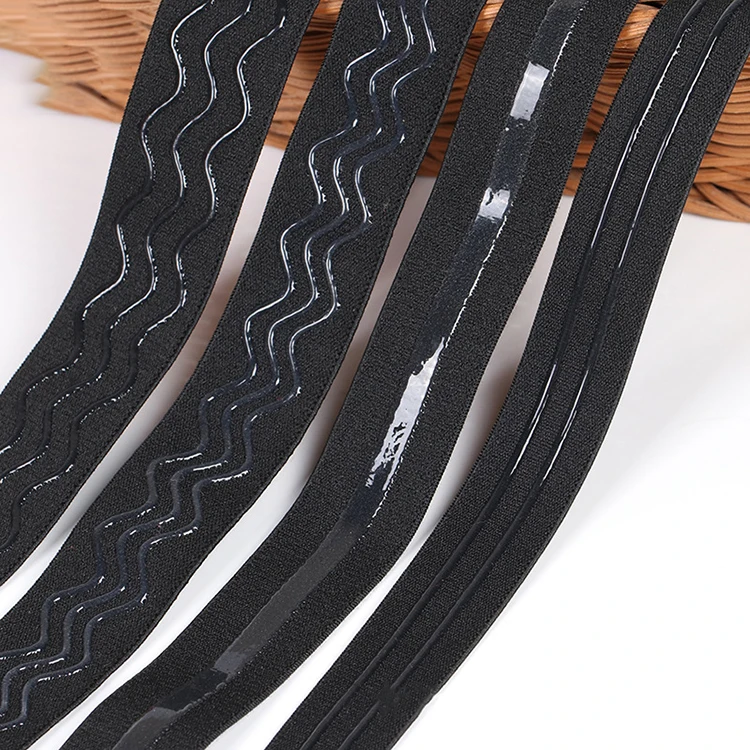 Manufacturer customized high-quality high-elastic color twill particle rubber elastic band non-slip elastic band