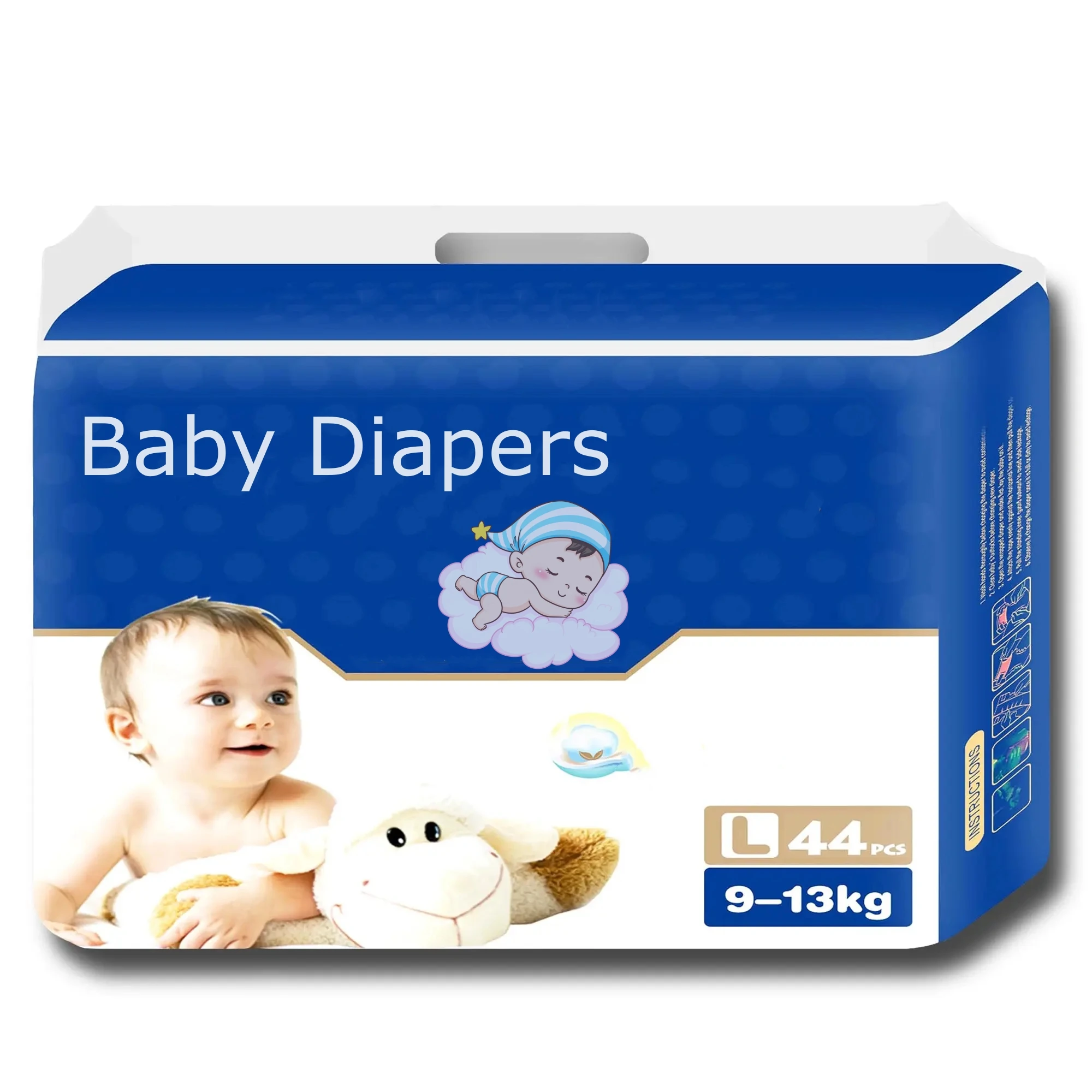 Elastic Waist Band Cloth Like Back Sheet Extra Care Baby Diapers