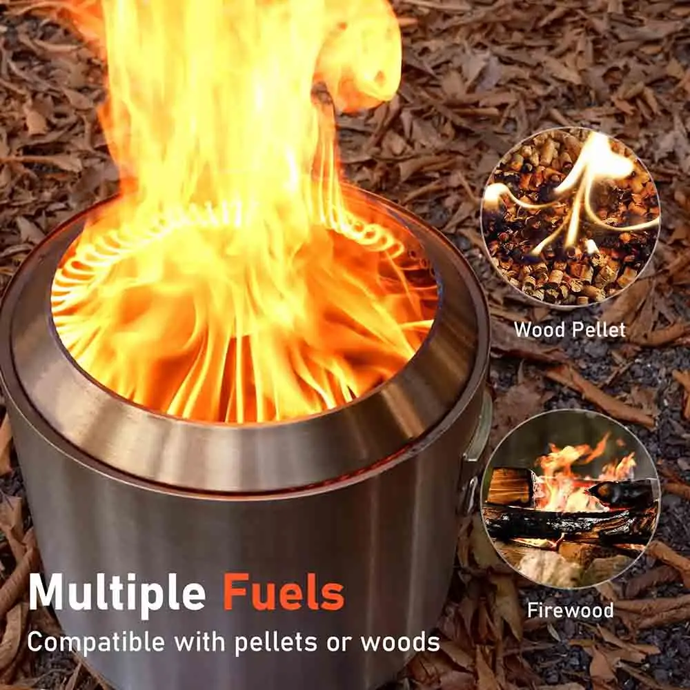 2023 new design adjustable portable bonfire steel smokeless fire pit for outdoor camping and heating