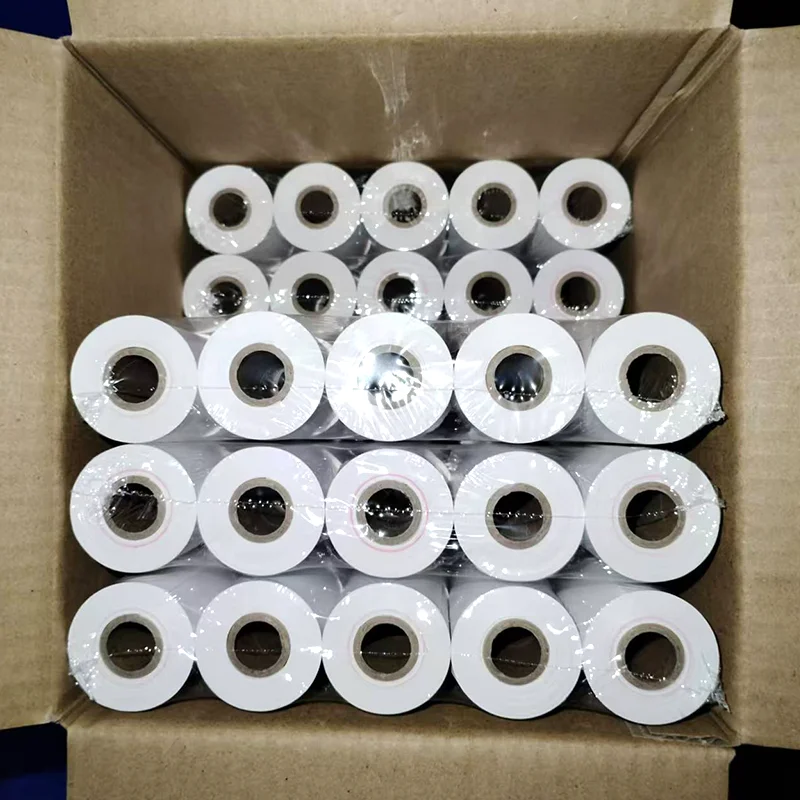 Pos paper roll thermal 57mm* 38mm 57*40 mm cash register thermal paper rolls 50 47 qq 57 x 40 100 rolls/box for slot machine