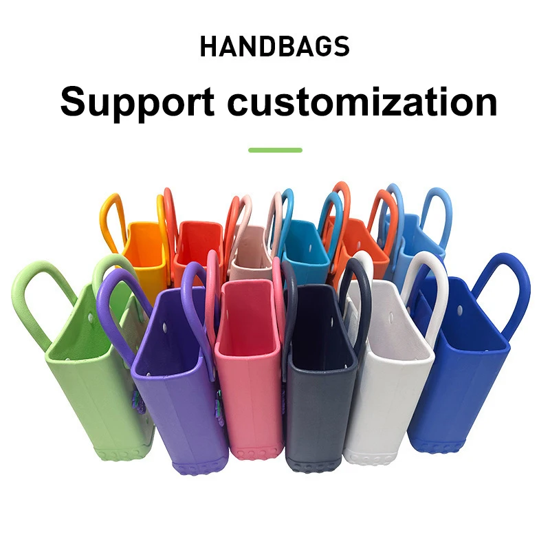 New arrival summer waterproof women beach tote bag large capacity eva rubber silicone bag purse handbags ladies