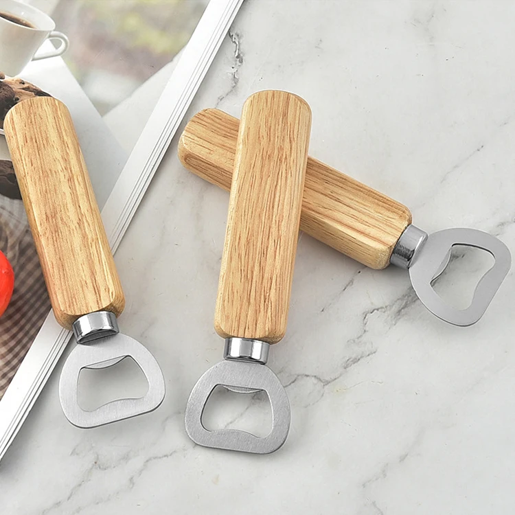 Wholesale Wooden Handle Bulk Bottle Opener Cheap Wood Beer Bottle Opener With Logo