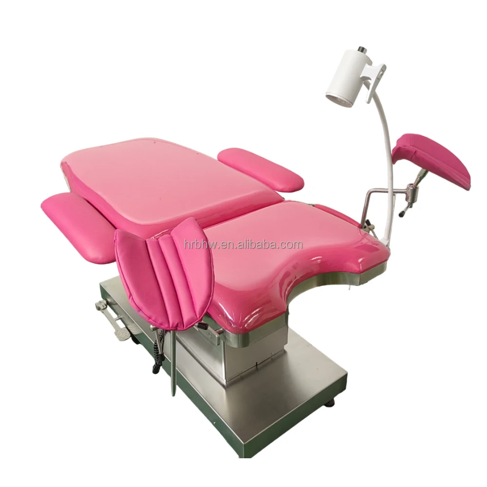 Электрическая Гинекологическая консультационная кровать бренда HENGWEI для медицинского осмотра с подсветкой