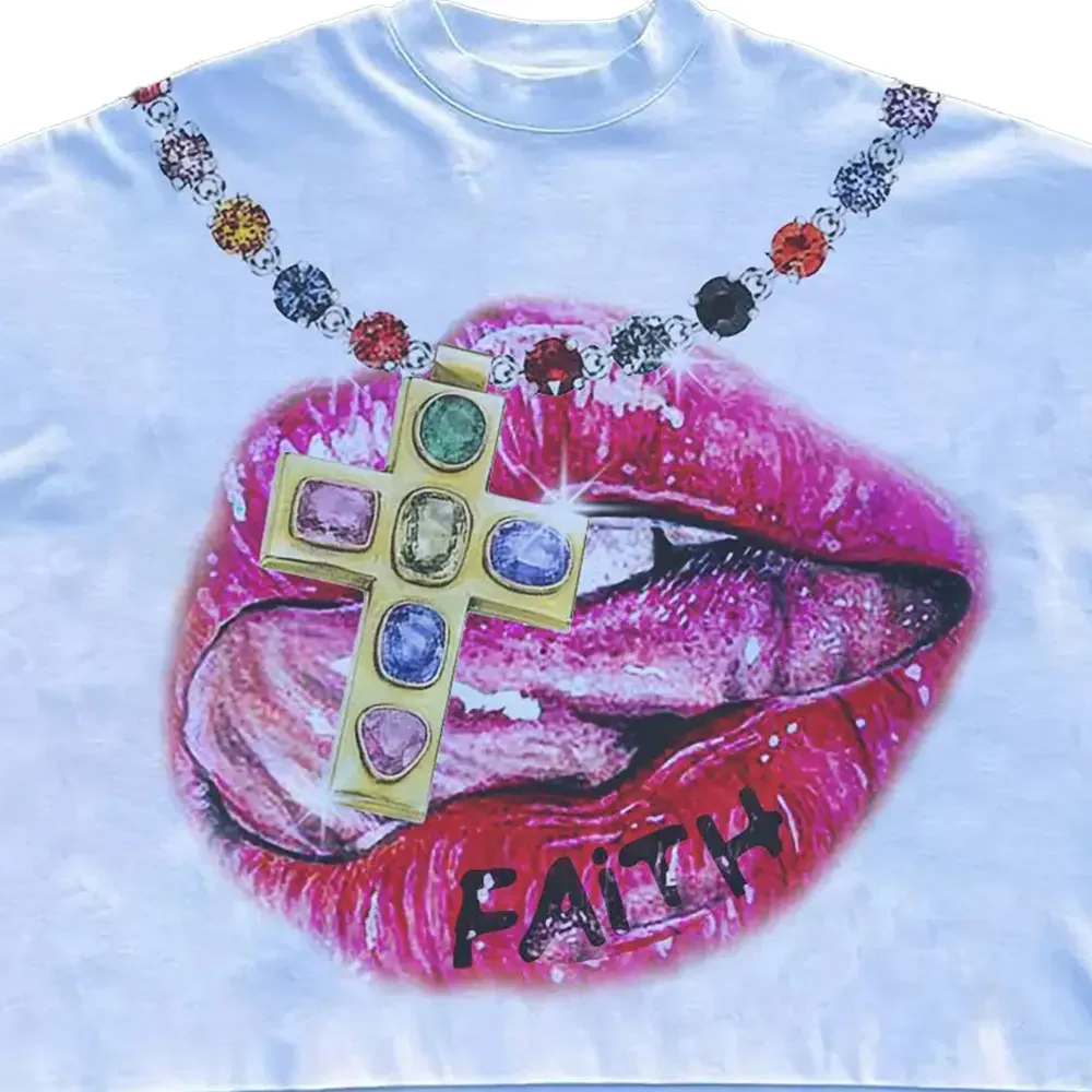 Screen Printing Cut And Sew Boxy Cropped High Quality T Shirt Blanks Crewneck Shirt Cheap Custom Printed T Shirts