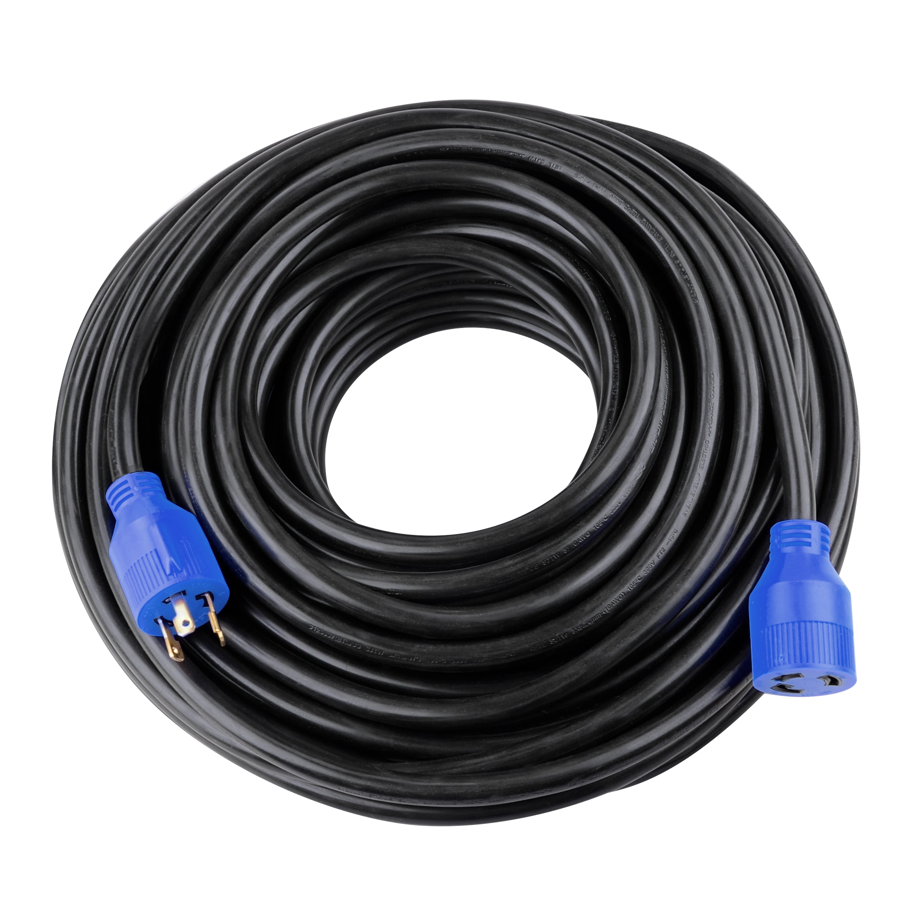 J357 Heavy Duty 50ft Generator Power Cord 3 Prong 10 Gauge STW Cable 125V 30Amp 3750W NEMA L5-30P/L5-30R GeneratorExtension Cord