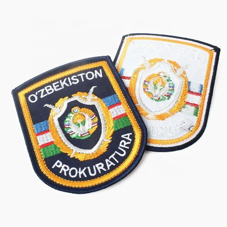 Sew On Custom Design Name Embroidered Shoulder Badges for Uniforms