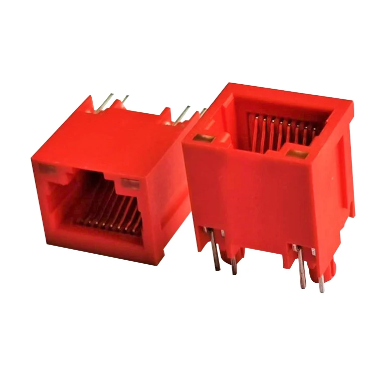 Сделано в Китае высокое качество 8 10 позиций номер красный цвет rj45 разъем pcb разъем