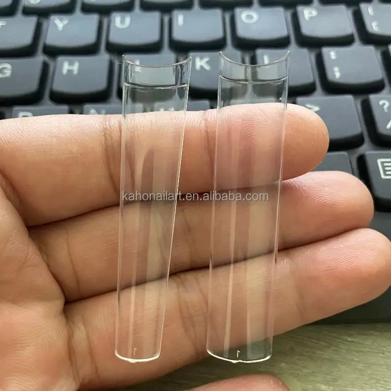 504Pcs 3XL Long Square Half Coverage Clear Nail Tips High Quality ABS Material XXL Square No C Curve Tips For wholesale