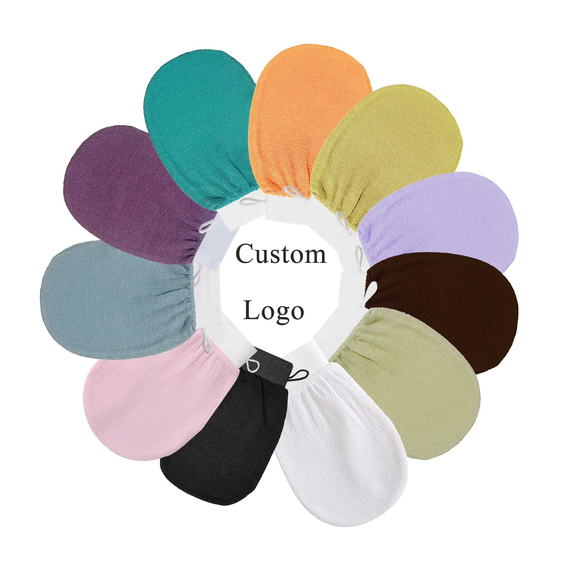 Factory Wholesale Body Scrub Exfoliating Mitt Gloves 100% Viscose Hammam Gloves Remove Dead Skin Bath Glove