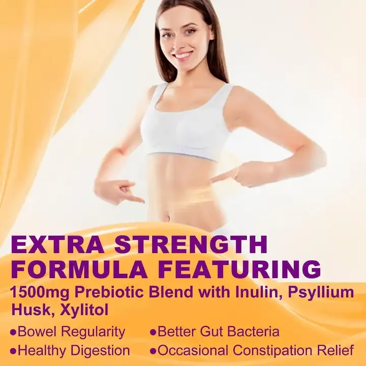 Digestive Healthy Probiotic Supplement Halal Organic Fiber Gummies for Adults OEM Private Label Vegan