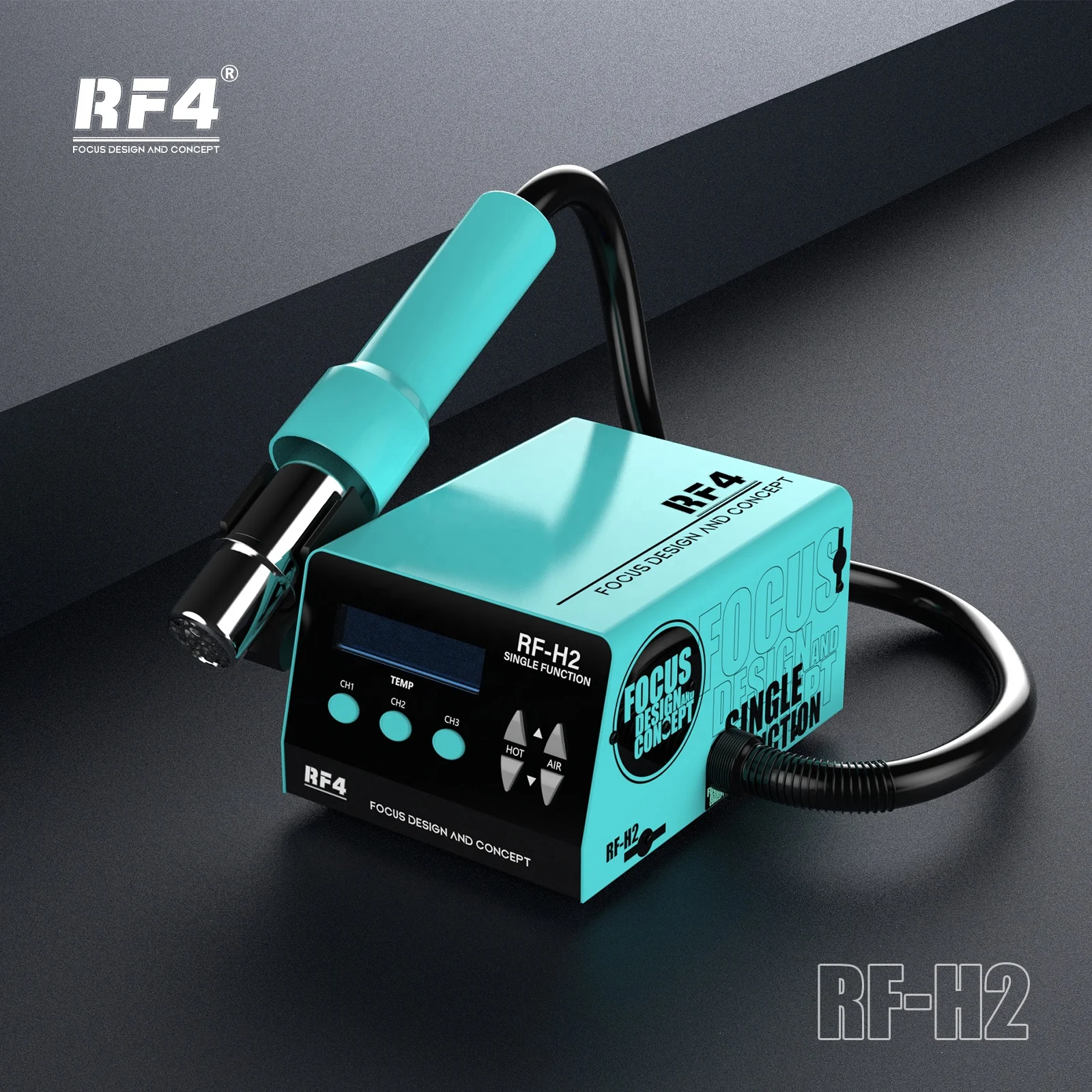 RF4 RF-H2 mobile phone repair soldering machine hot air soldering rework station with digital screen hot air gun