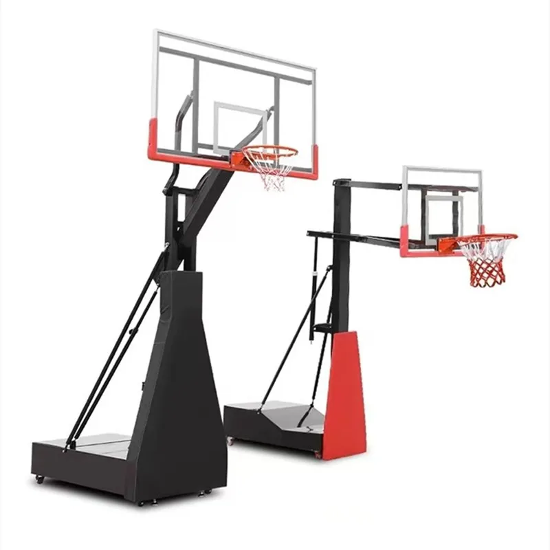 Movable basketball hoop stand professional outdoor portable adjustable basketball board with stand for adult