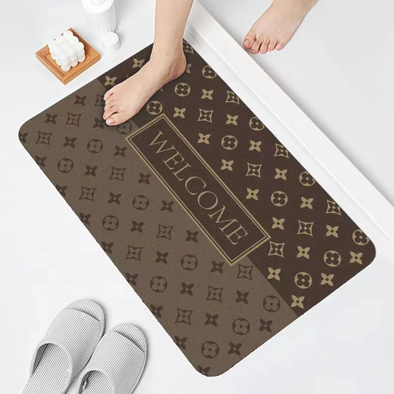 Soft Bathroom Rugs And Bath Mats  Diatomite Anti Slip Fast Absorbent Floor Mat