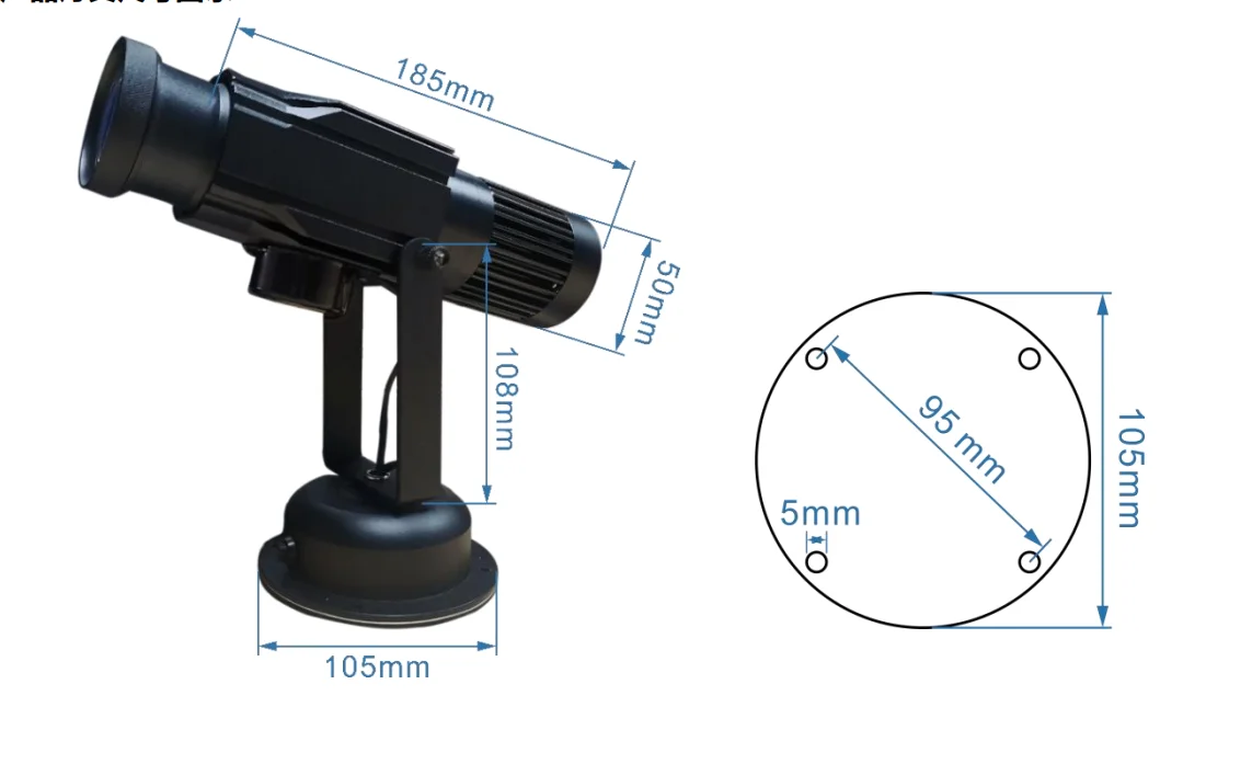 outdoor 30w 50w led logo light projector with zoom OEM projector customized with good price laser logo gobo projector