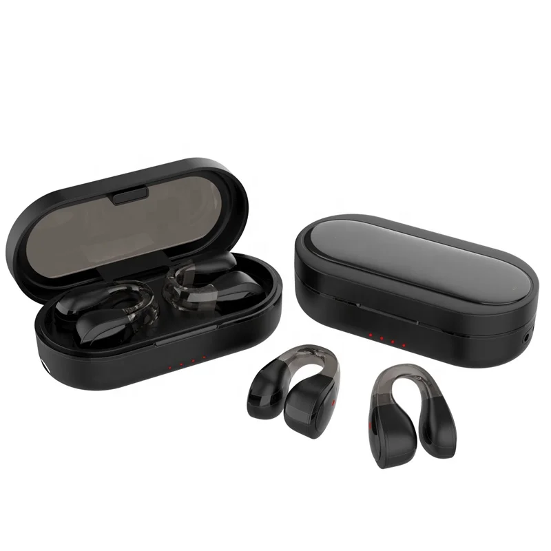 Tws true wireless q60 ows sports noise cancelling type c clip on air bone conduction auricular earbud in-ear headphone earphone