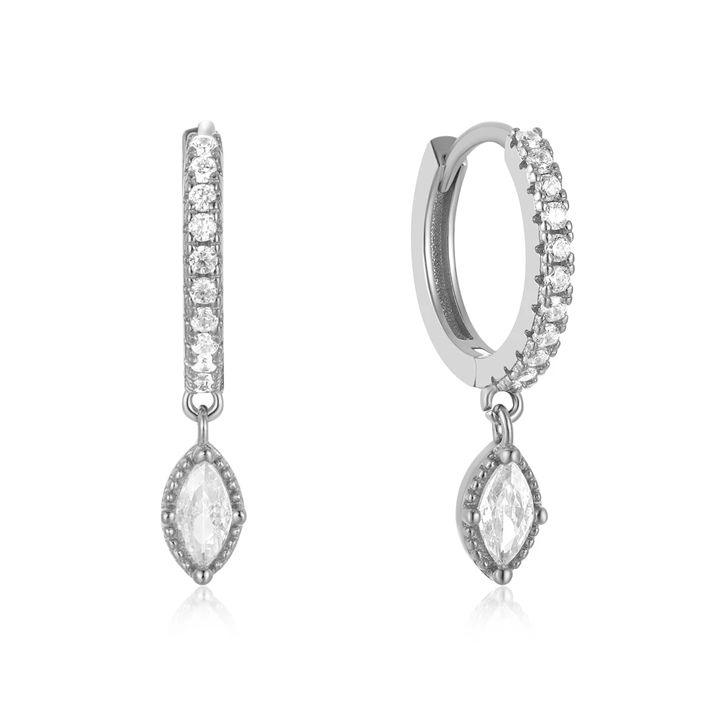 Silver Ice  Zircon Tassel Gold Diamond Chandelier Rhinestone Bohemian Design Unique 925 Women Moon Fashion Drop Earrings