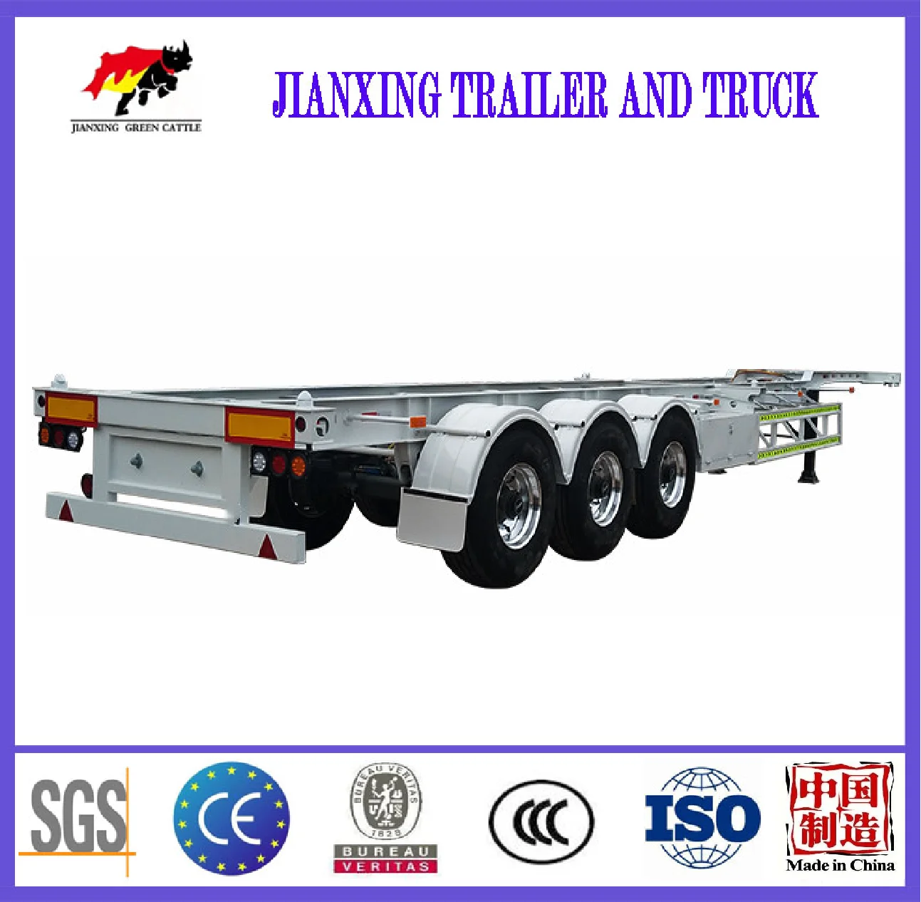 40 Foot Container Trailer Chassis Intermodal Container Chassis Used Container Chassis for Sale