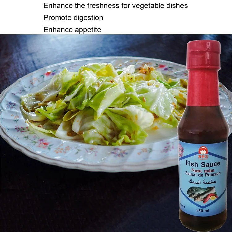 Natural Brewed Sea Fish Seasoning Sauce Pickled Superior Condiment Sauces Factory Sales Fermented Arabic Halal 150 ml Fish Sauce