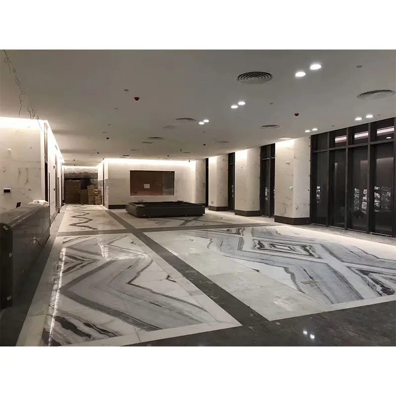 HZX Polished Panda White Marble Wall Flooring Tiles Indoor outdoor Countertop Stairs Paving Price table top Marble Slab