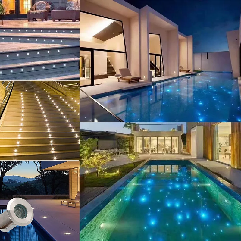 floor spotlight 220v floor 30mm deck stair step foot bridge 1w outdoor landscape led spotlight inground light with dali dimmable