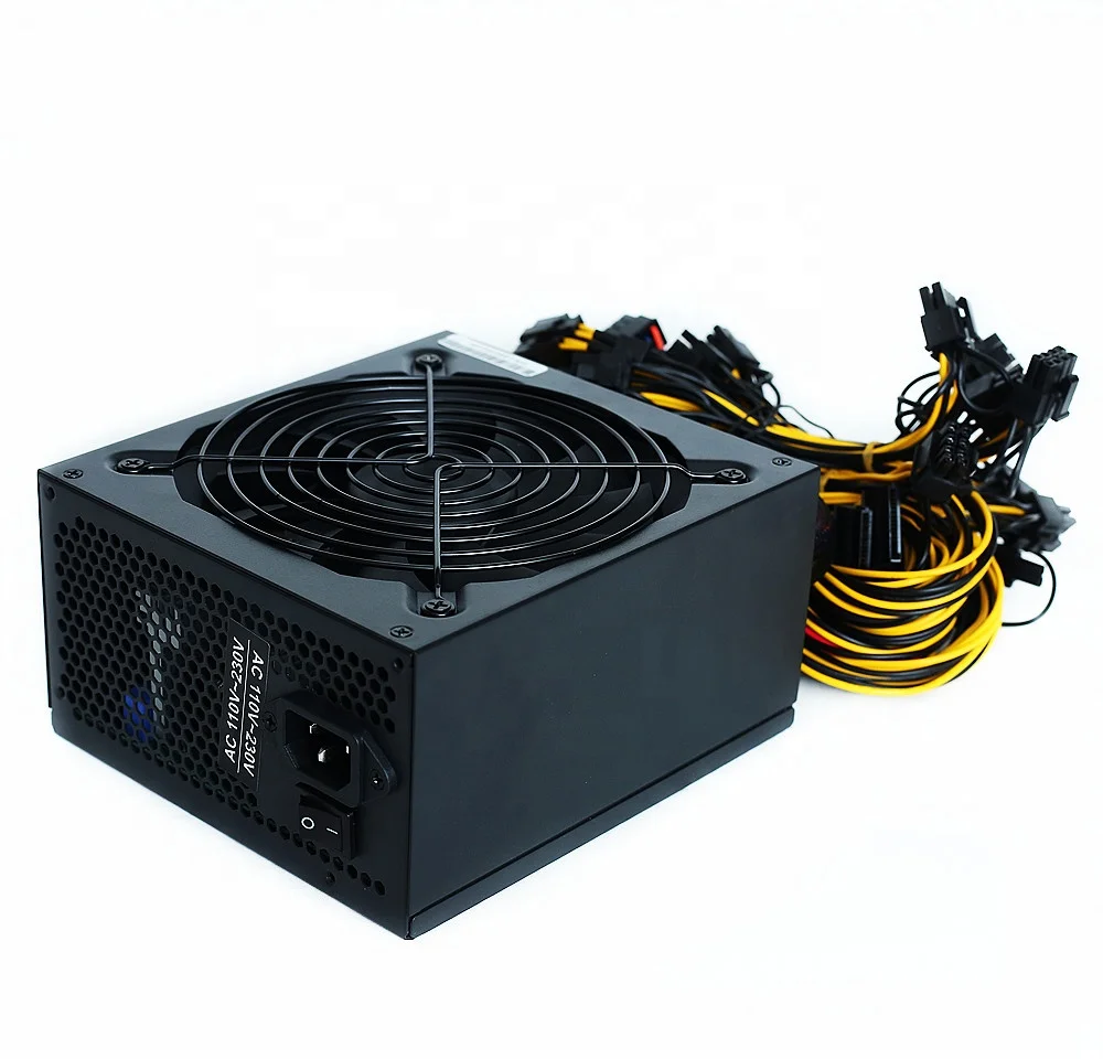 Блок питания ATX 110-240 в 1800 Вт поддержка графической карты 6 8 GPU