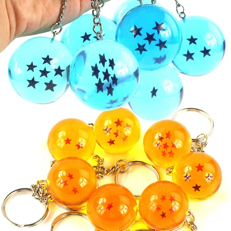 Коллекция мультяшных фанатов круглый кристалл DBZ Dragon Ball брелок стекло аниме Goku мяч кулон звезда брелки