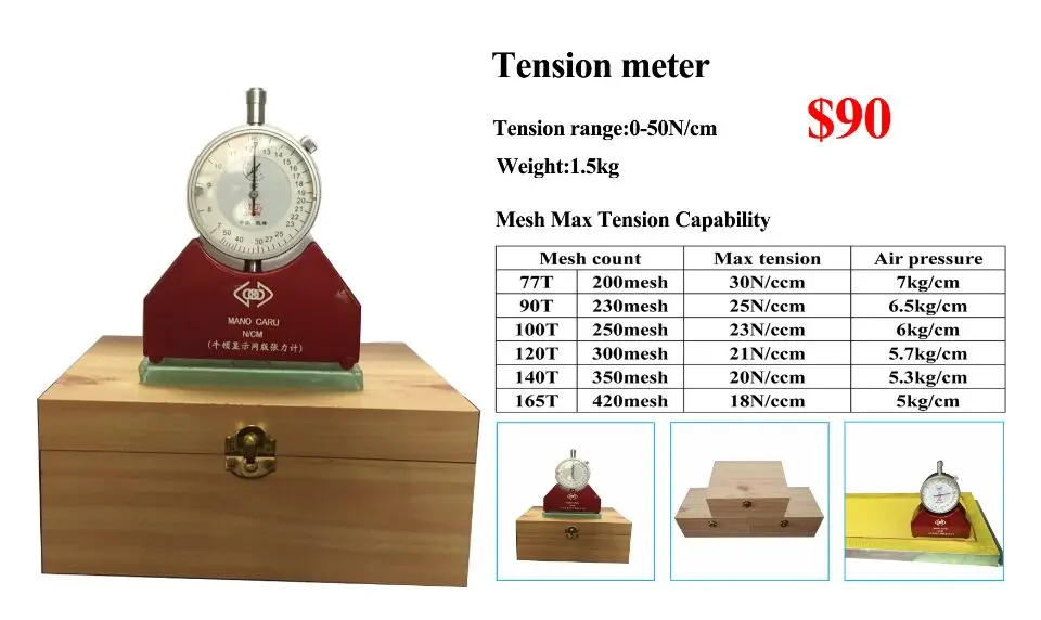 yarn tension meter textile screen printing  checking PCB board  tension meter