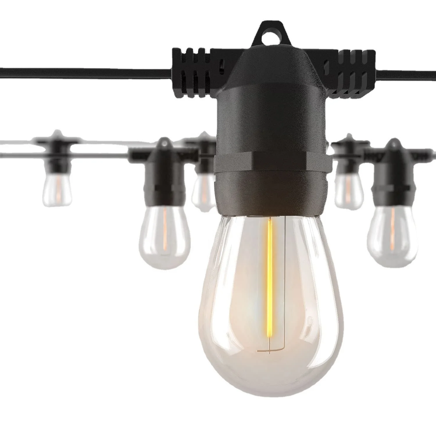 S14 Garden LED Light String Solar Hanging Waterproof IP67 Outdoor Patio Lights for Christmas  Wedding Patio Lights Grade Camping