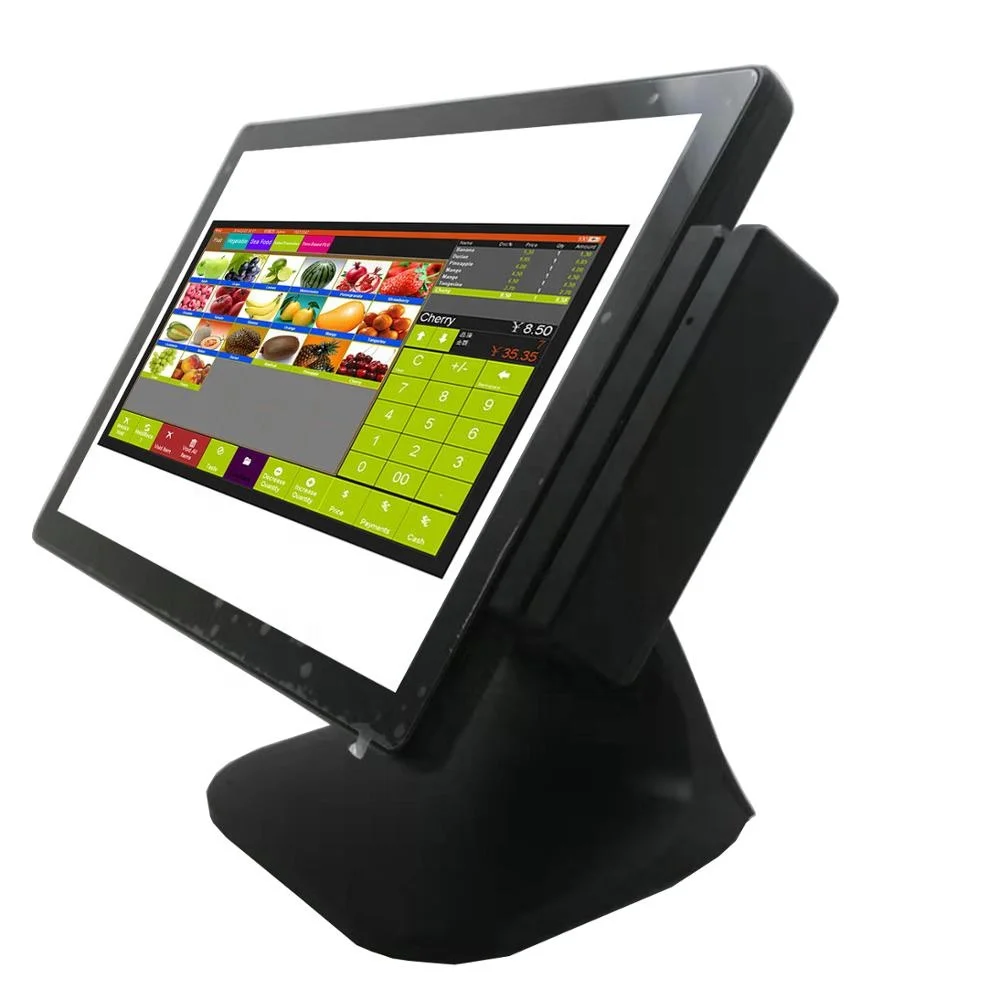 Latest Leabon 15.6inch Aluminum system pos pos system windows 10  cash register