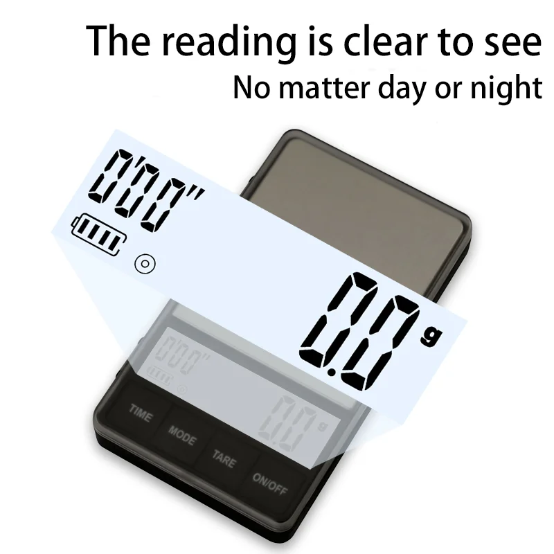 2023 New Design Display Screen Weighing Jewelry Timing Scale Electronic Food Balance Gram Mini Coffee Scale