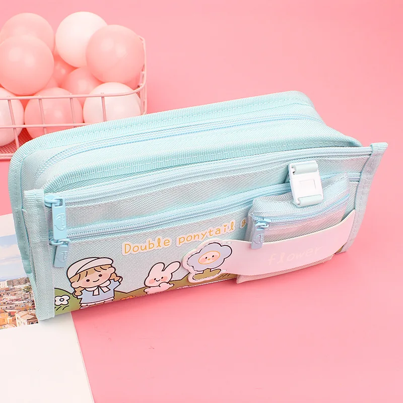 Promotional polyester student large custom pencil case school