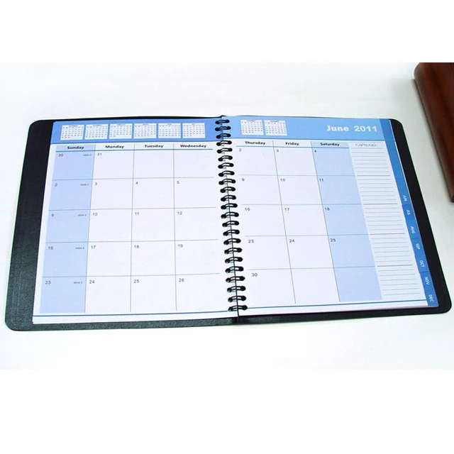2025 PVC cover Monthly Weekly Wire-O Planner with Tabs, Perfect for Your Organization