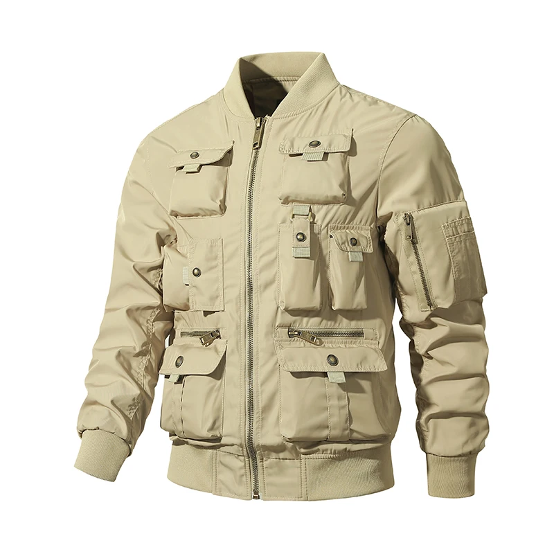 Wetsuits Flight Fashion Adventure Locomotive Light Practical Multiple Pockets Outdoor Sport Wear Pilot Bomber Jacket