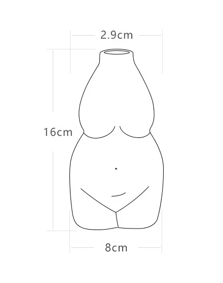 2021 Hot Sell Tabletop Nordic Design Ceramic Body Vase for Home Decoration