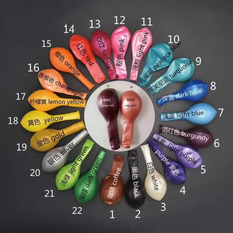 TS latex balloon all colors 12 inches 3.2g pearl metallic latex balloon high quality latex balloon for party decoration